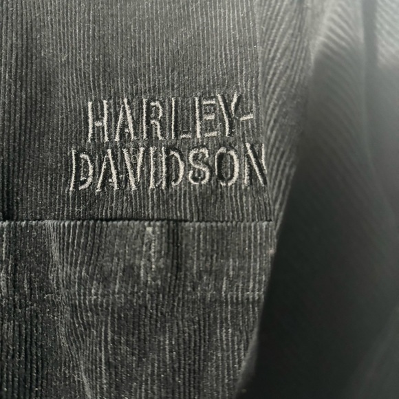 Harley Davidson  Corduroy Button Down Shirt Black XL - Picture 11 of 11